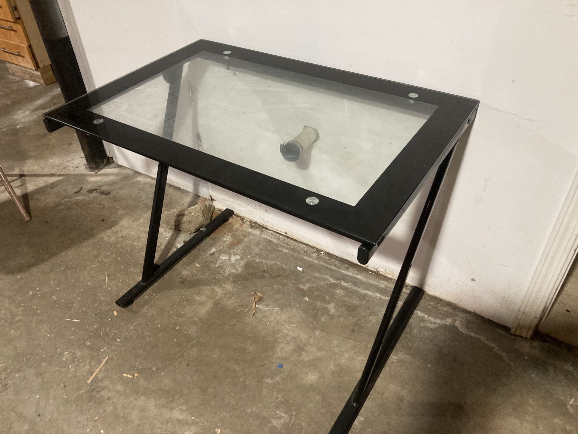 $5 for All - Glass Desk - Wood High Top Table - Two High Top Chairs
