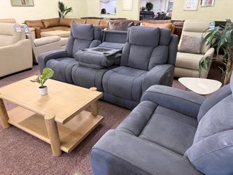 Furniture- Fabric Power Motion Reclining Sofa- Cheramie