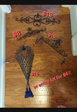Iron/Metal wall decor lot