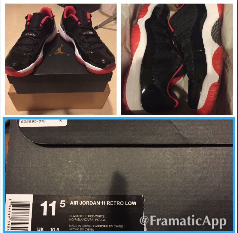 Air Jordan Low 11s cherry red /black /white