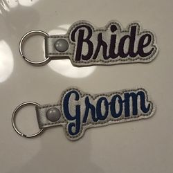 New Bride & Groom Key Ring