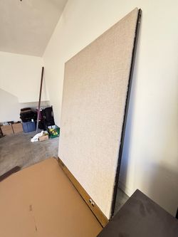 Large 4x6 Ft Studio/Office Soundproofing Partition Panel (Beige Fabric)
