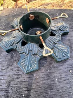 FREE - Cast Iron Green Christmas Tree Stand