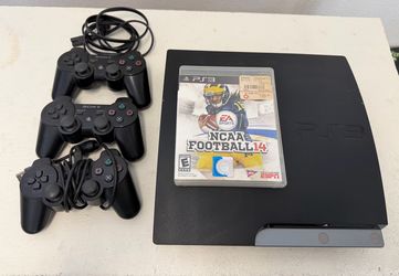 Sony PlayStation 3 PS3 Console with three controllers game