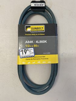 Sunbelt A84K Deck/Drive Belt for Multiple (1/2-in W x 86-in L)