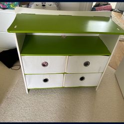 Lime Green & White Dresser
