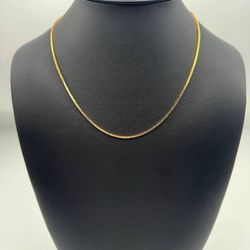 14k yellow gold necklace chain snake  17.25" 1.20mm wide