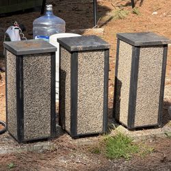 All 3 - Smoking urn or waste receptacle.