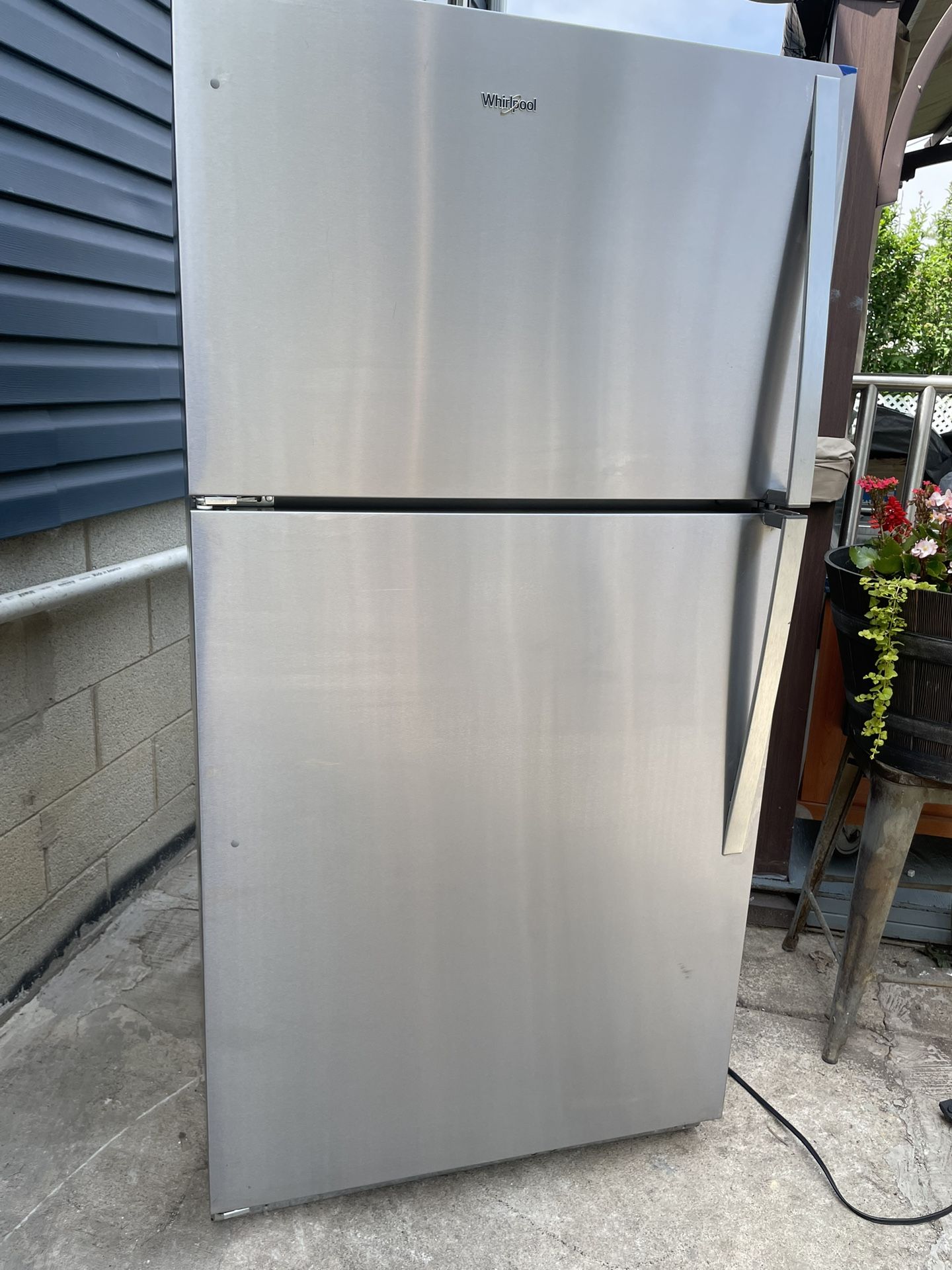 Used Refrigerator Stainless Steel Whirlpool