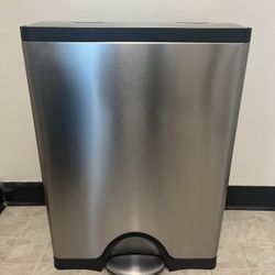 Simple Human Stainless Steel Trash Can  