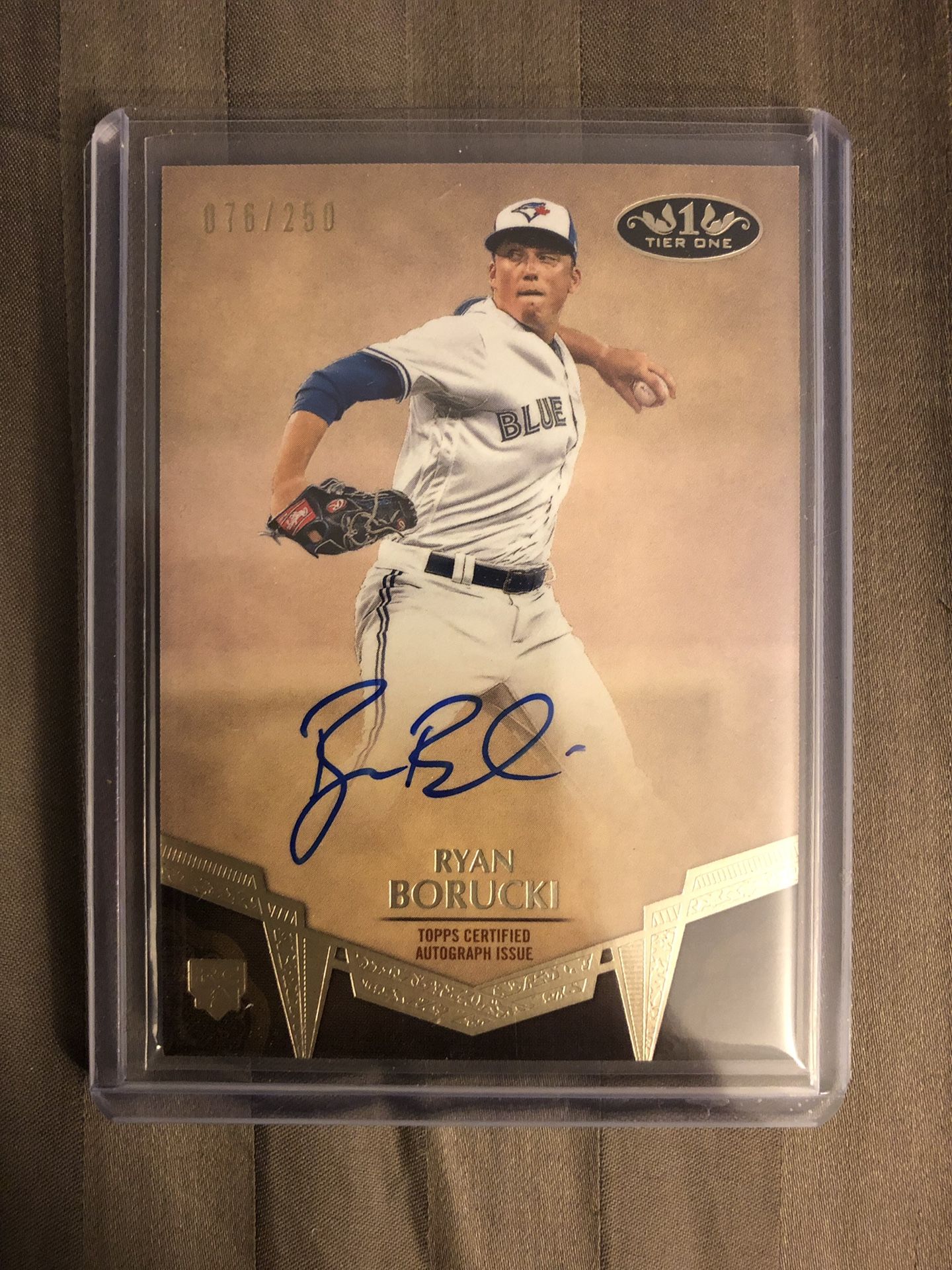 2019 Topps Tier One Ryan Borucki auto baseball card