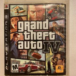 Grand Theft Auto 4/PS3 Video Game + Case + Booklet