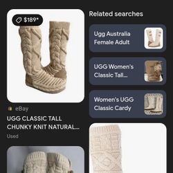 Women's Size 8 UGG Knit Boots 