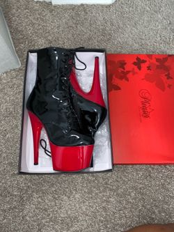 Red & Black Pleaser Heels