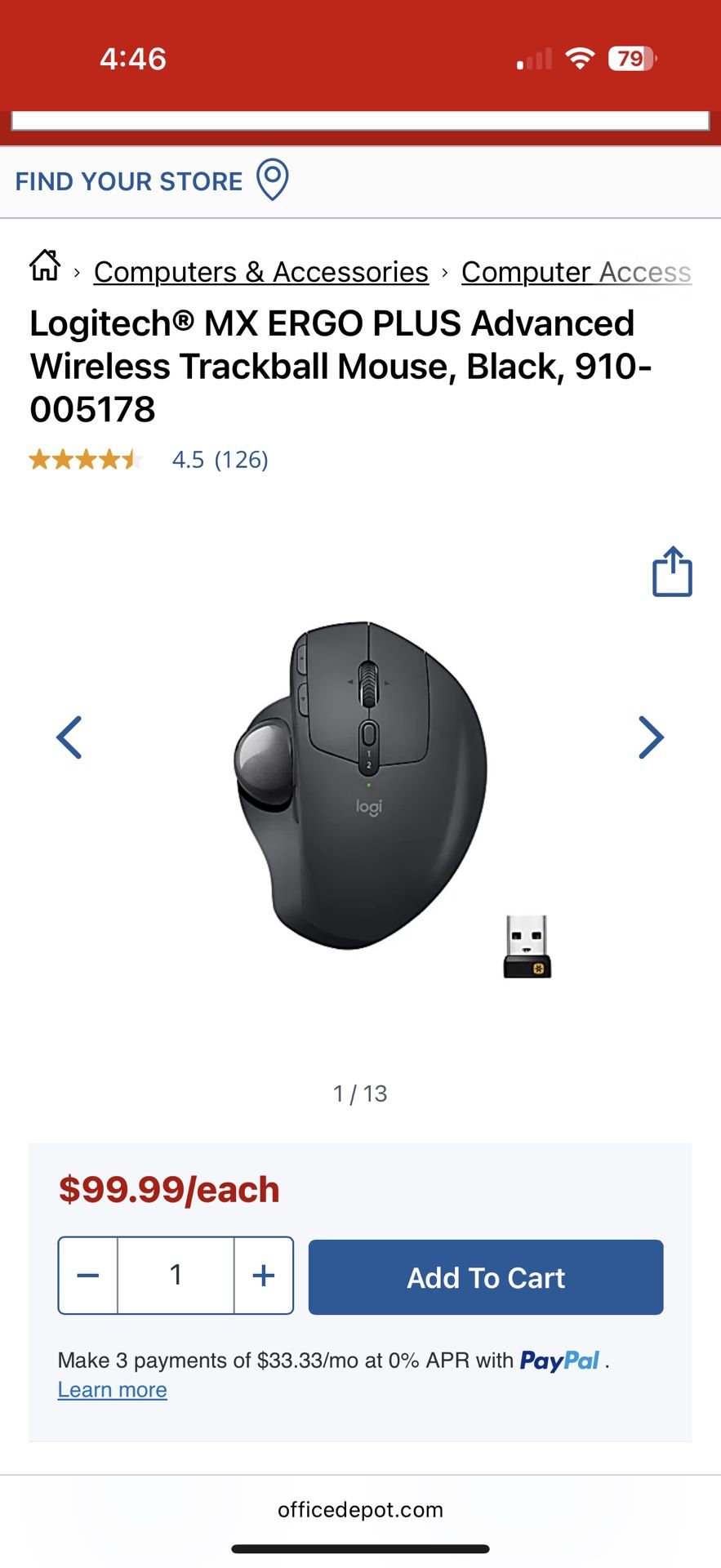 Logitech Brand New Trackball mouse In The Box