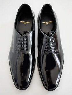 SAINT LAURENT Black Patent Leather Formal Shoes US-12