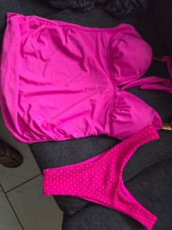 Hot pink swim suit M