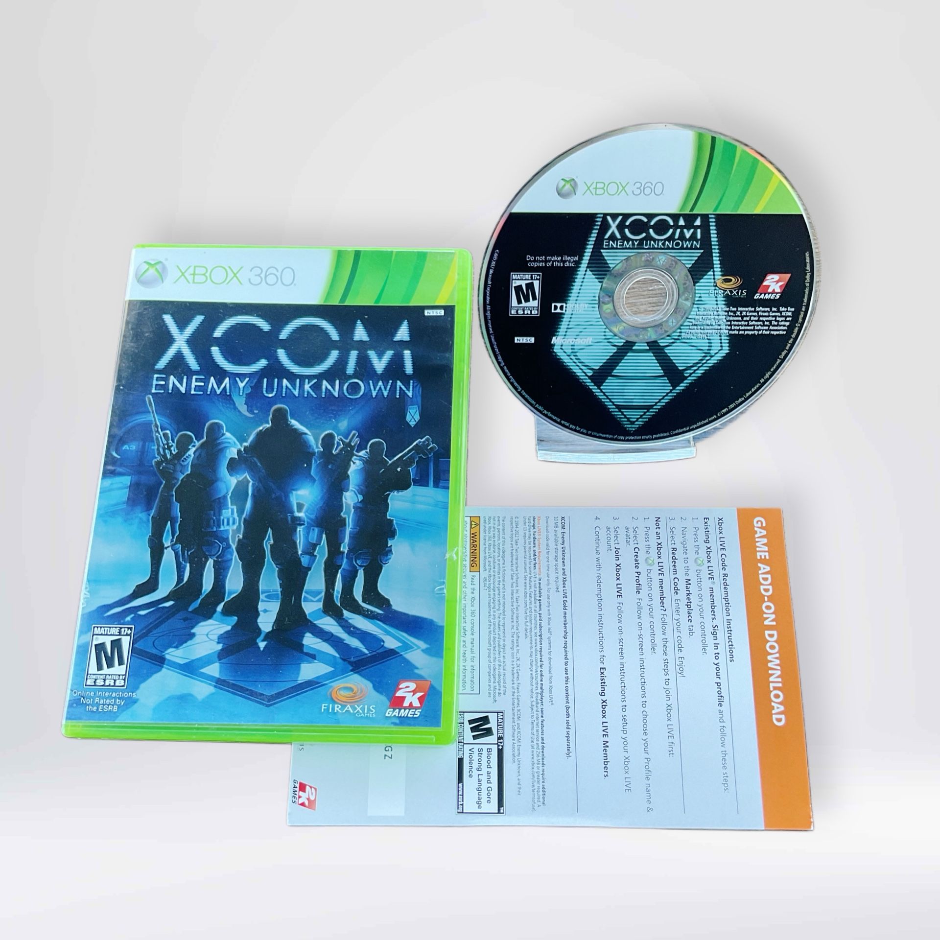 XCOM: Enemy Unknown (Microsoft Xbox 360) Perfect Condition, Tested with Insert