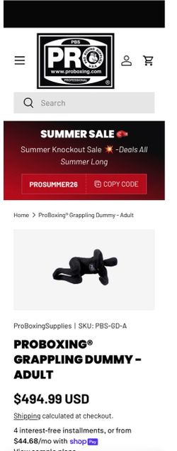 Grappling dummy