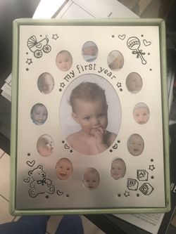 Metal 1st Year Photo Frame