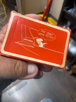 Western Airlines deck of cards in the box
