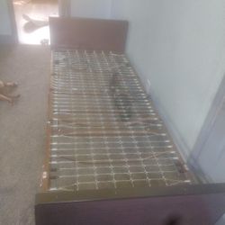 Old Hospice Bed It's Used But I Do Have The Mattress Too It's A Plastic Mattress The Bed It's New With A Crank On The Side And A Electric Button