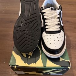 Bapesta Black and White Trainers