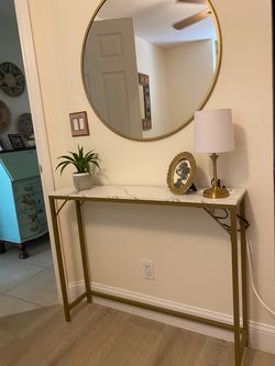 Console Table and Mirror