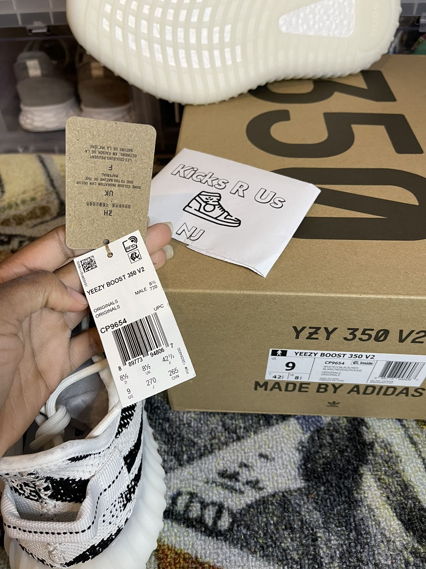 Adidas Yeezy Boost 350 Zebra Size