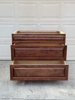 Beautiful Chest of Drawers Classic Walnut New — 100% Wood NEED GONE ASAP