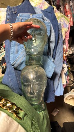 Vintage Glass Manequin heads