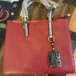 Fashion Purse - Crocodile Pattern Handbag Snakeskin Top Handle Tote Purse Shoulder Crossbody Bag