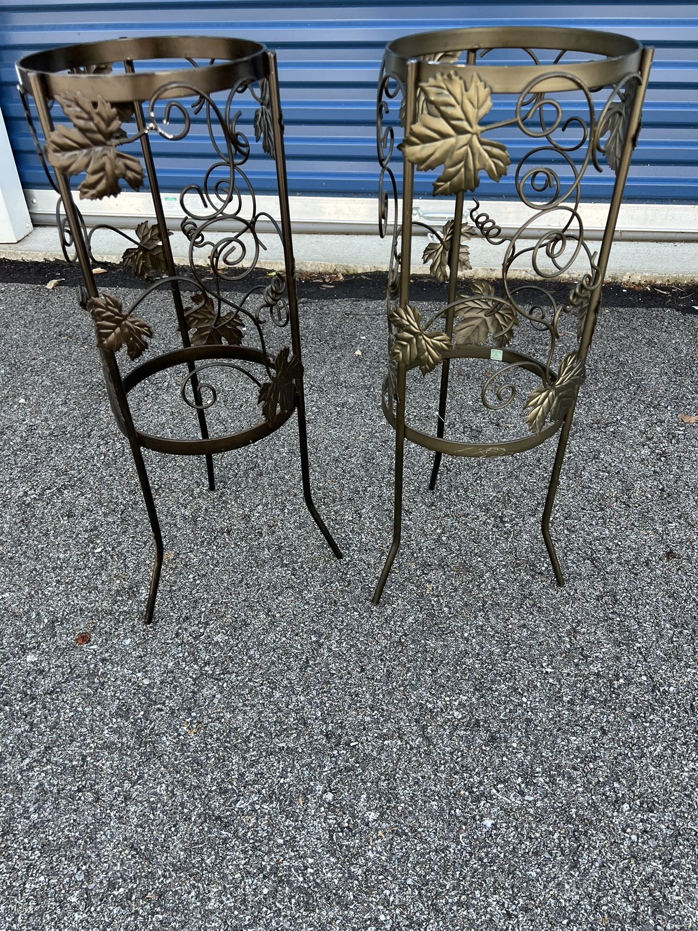 Pair Of Partylite Seville 3 Wick Candle Holder Wrought Iron Metal Stand Only - No Glass