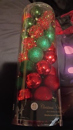 45-Pack Shatterproof Christmas Ornaments