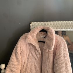 Plush Pink Cropped Jacket