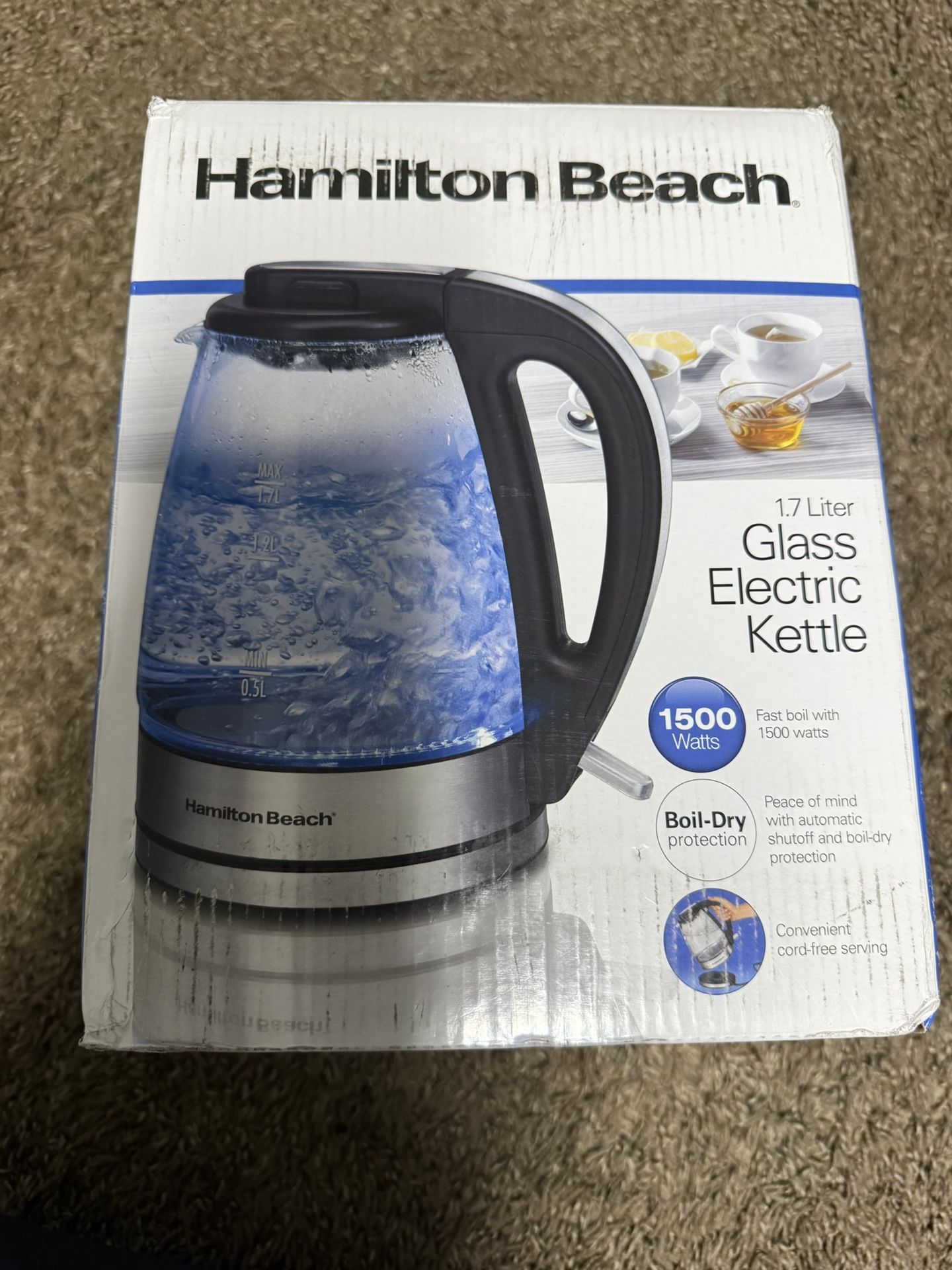 Electric Water Kettle 1.7l New