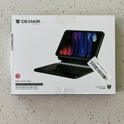 DEXNOR Keyboard Folio Case w/ Stand for Apple iPad mini 6/7 8.3" Black