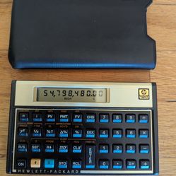HP 12C Financial Calculator with Case