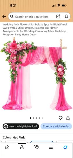 Wedding Arch Flowers and Sheers