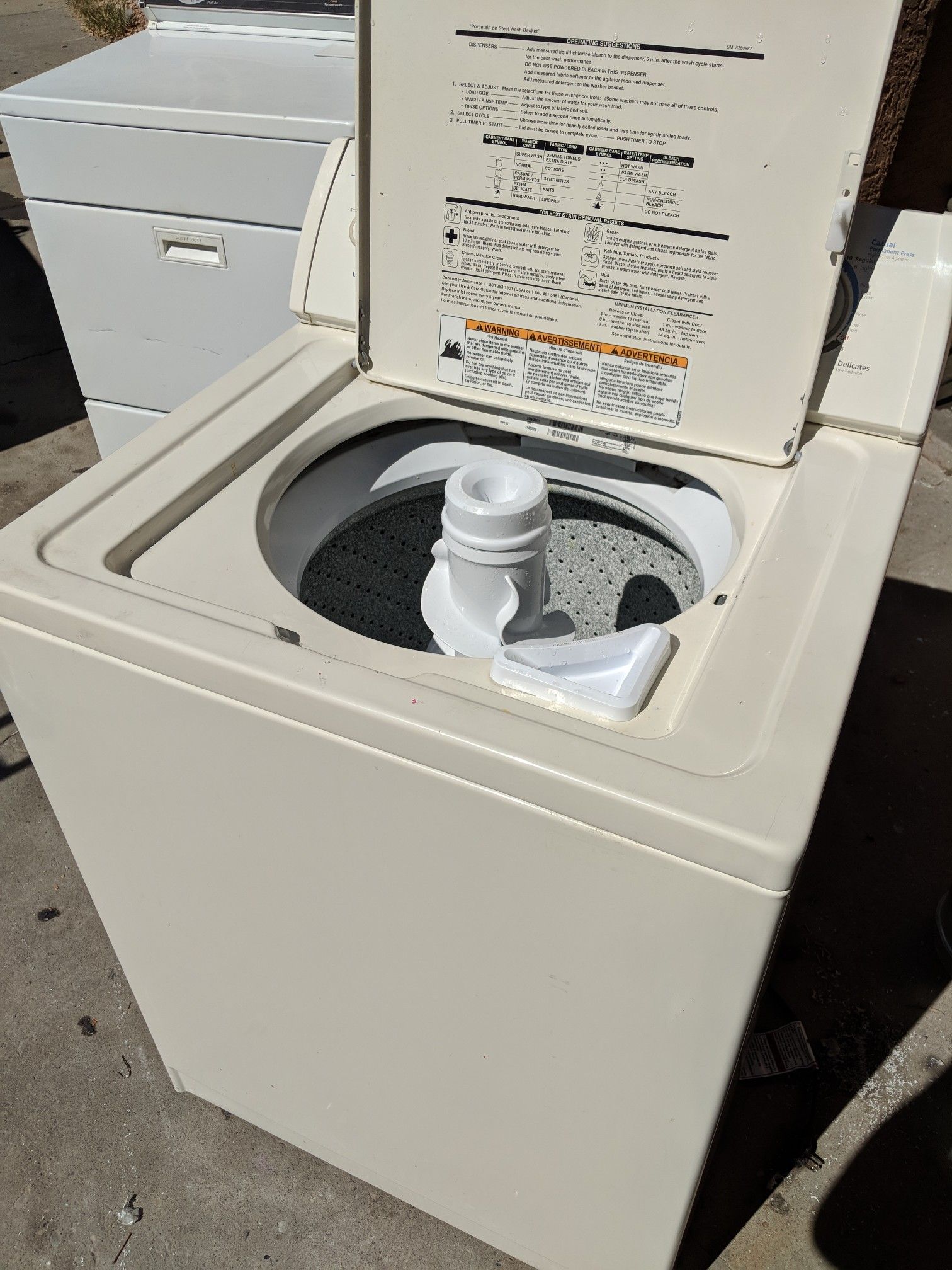 Delivery Old School Agitator Whirlpool Washer Clothes Washing Machine