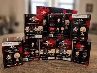 🔥 (16) Horror Collectibles Bundle | Funko Pop, Chucky, Beetlejuice, Saw, Jurassic Park, Mystery Figures