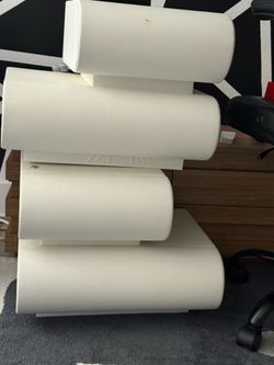 White leather night stands (2)