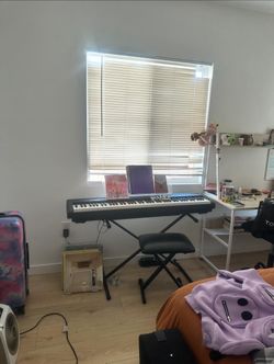 Electric Piano With Stool And Case