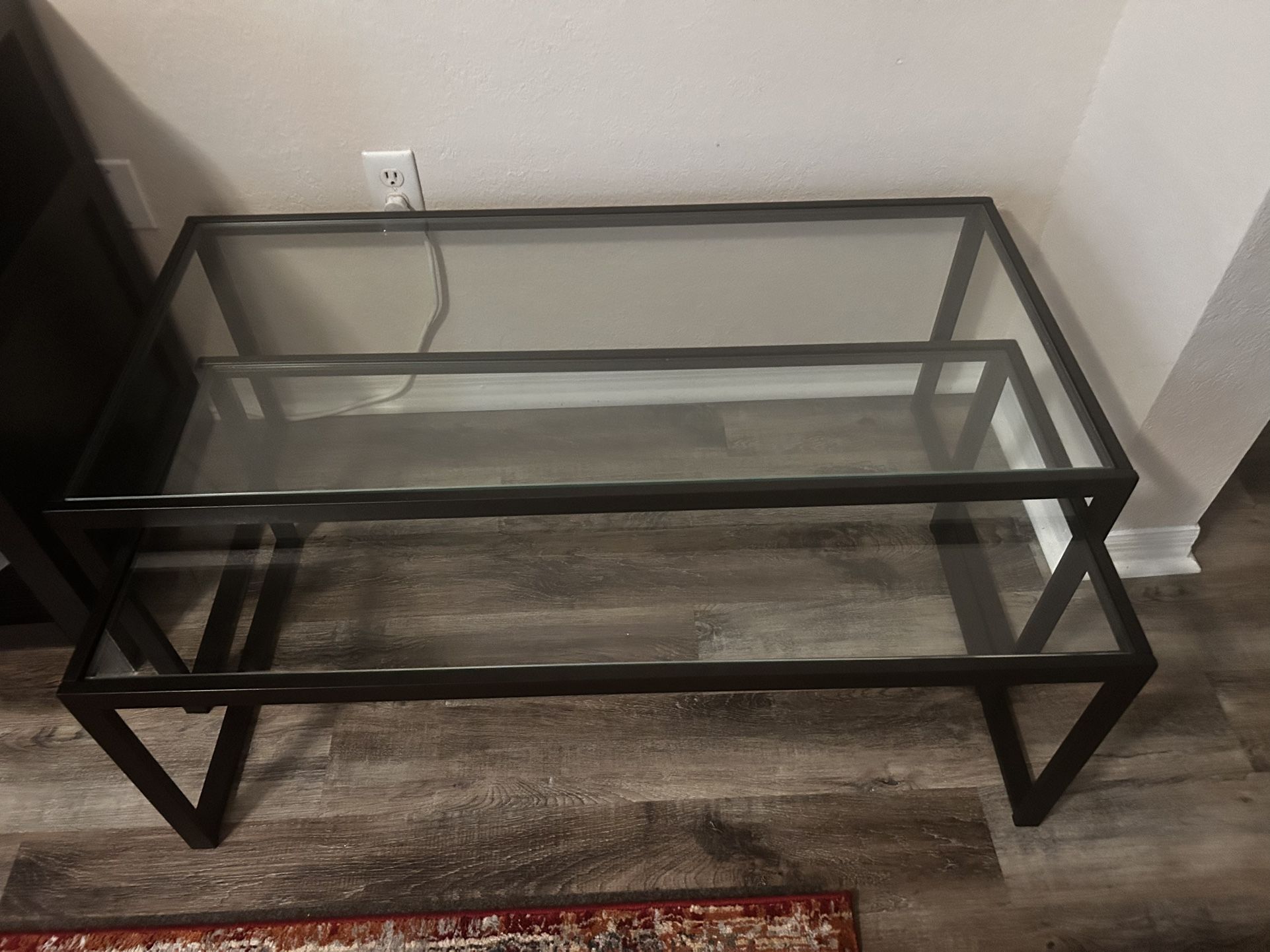 Black Metal Frame Glass Top Coffee Tables 2