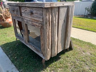 Free vintage cabinet and Aloe plants