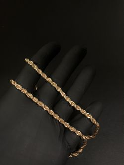 Gold Rope Chain Necklace