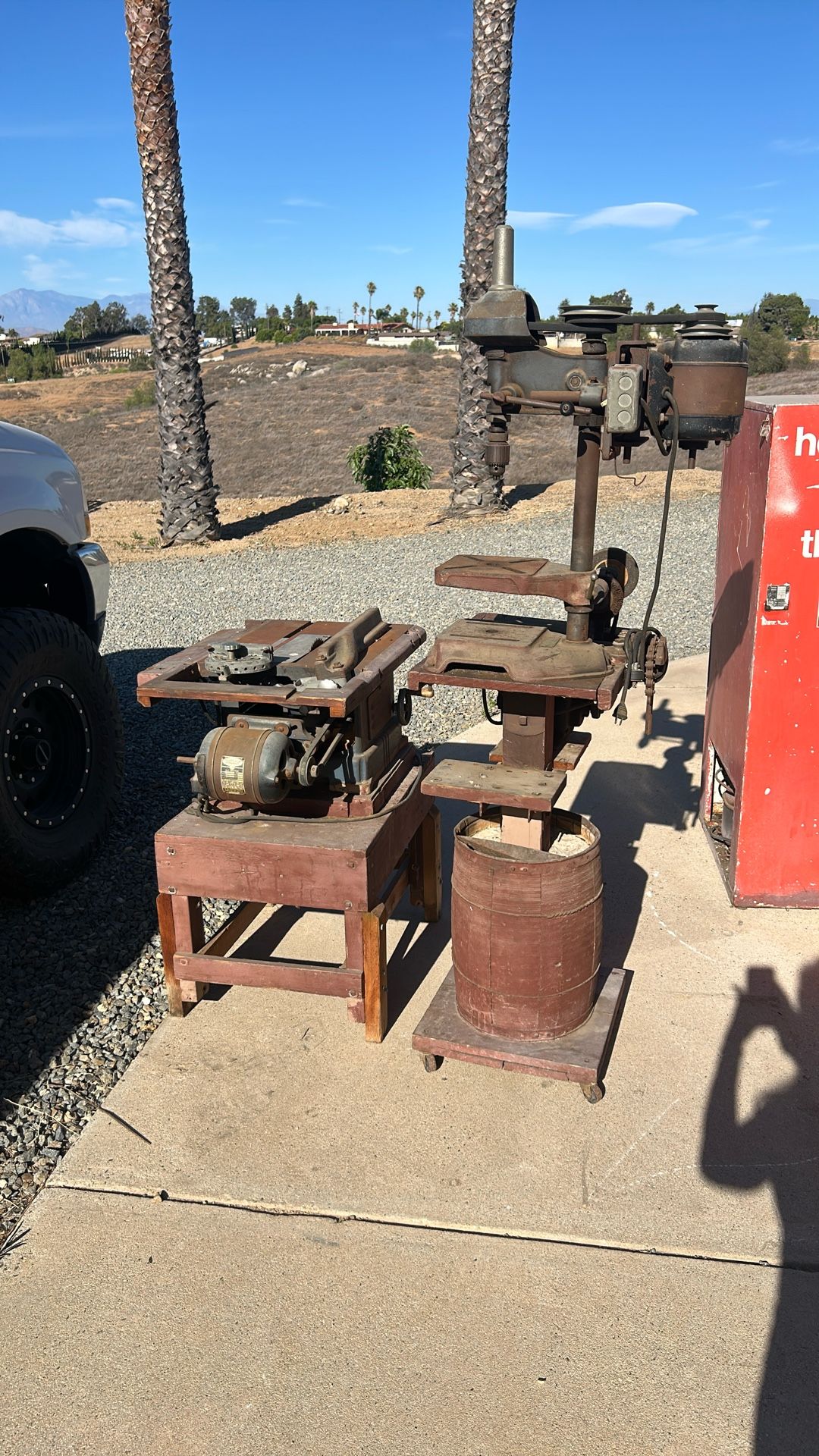 Table Saw And Drill Press Vintage