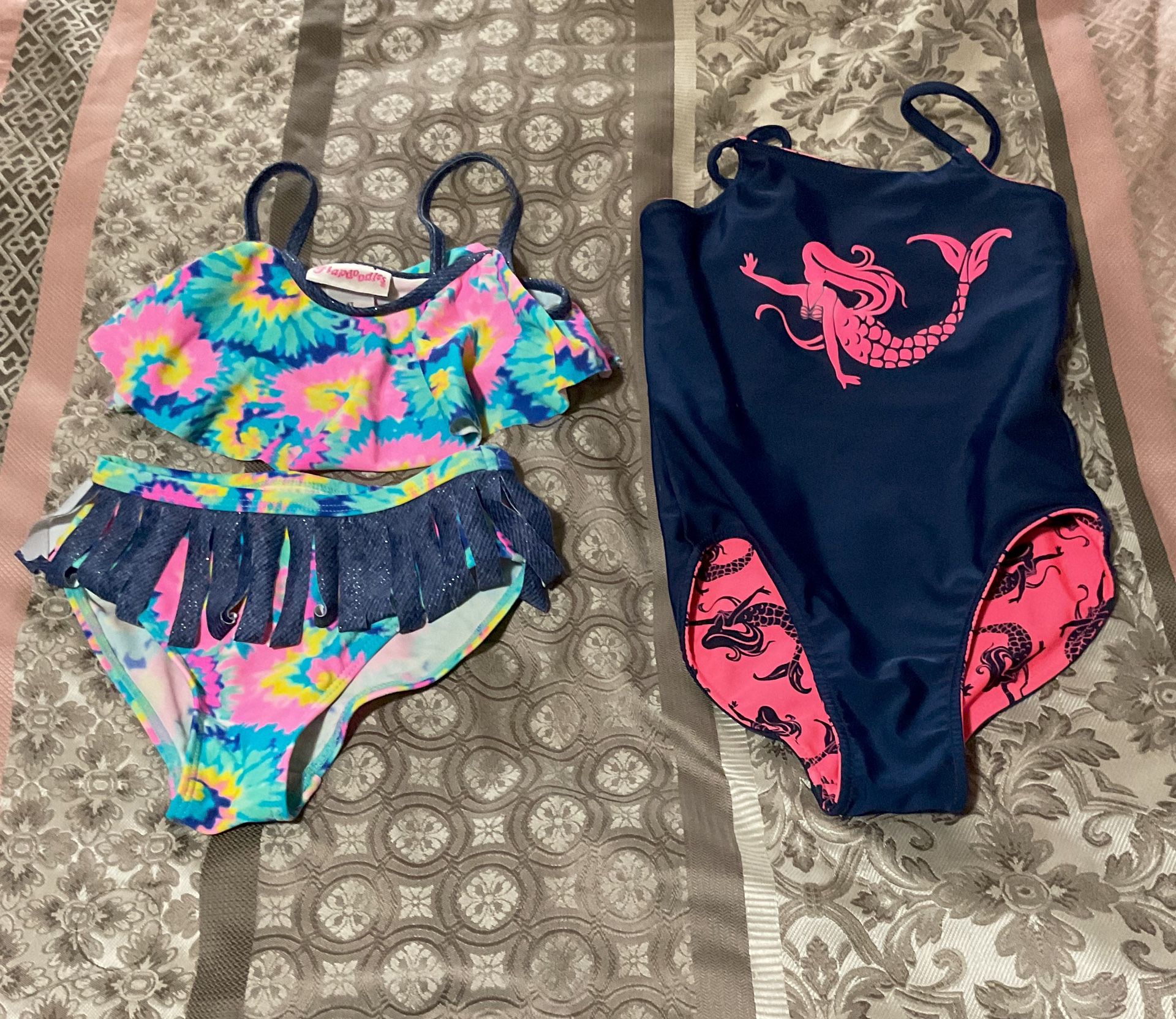 4T Girls Swimwear - 2 Piece and. Reversible 1 Pc