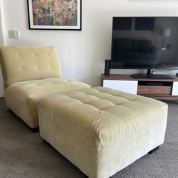 Crate And Barrel Chair And Ottoman 
