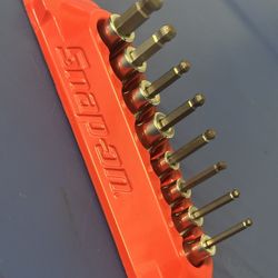Snap-on Tools 8 pc Combination Drive SAE Standard Ball Hex Bit Socket Set (1/8-3/8")